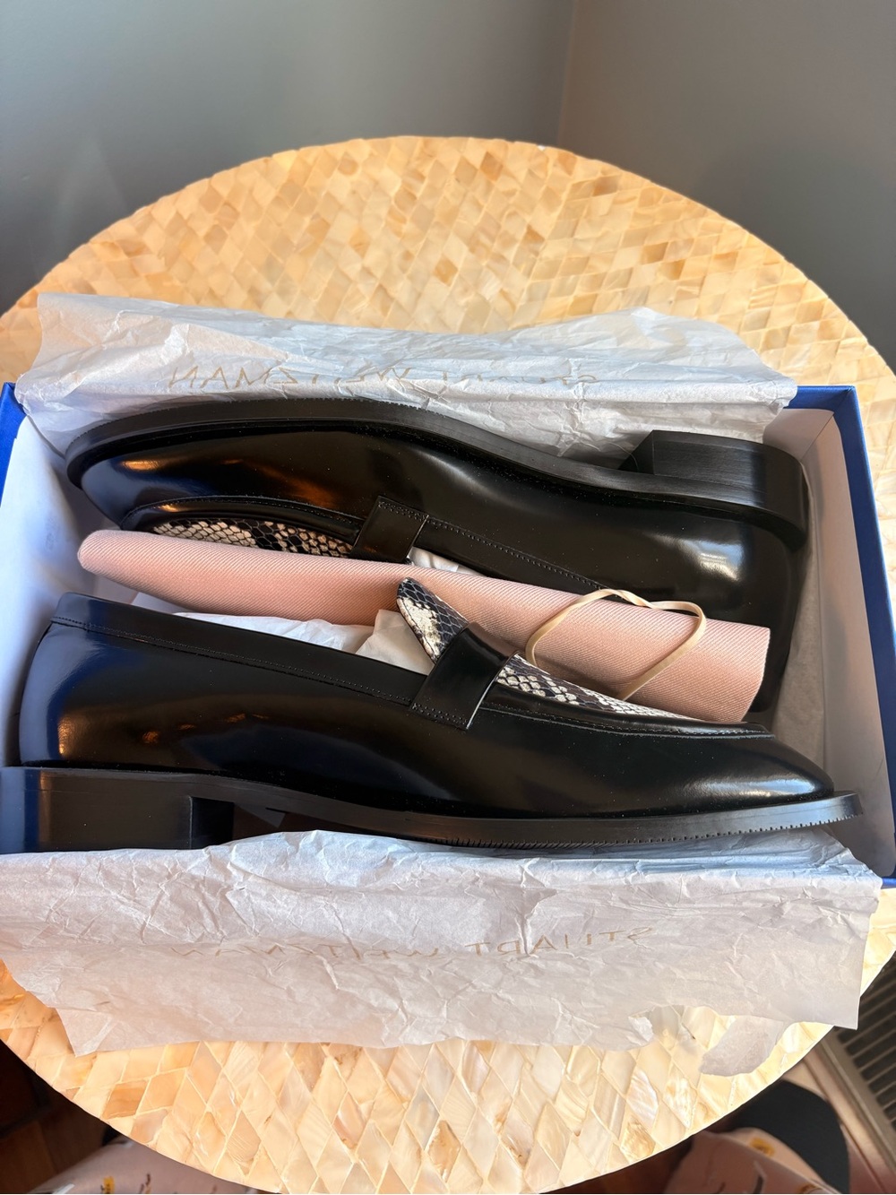 Women’s Black Leather Penny Loafers - Classic Slip-On